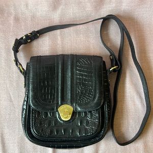 Brahmin Crossbody Black Leather Bag
